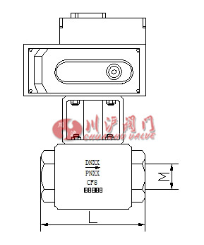 電動高壓內螺紋球閥結構圖